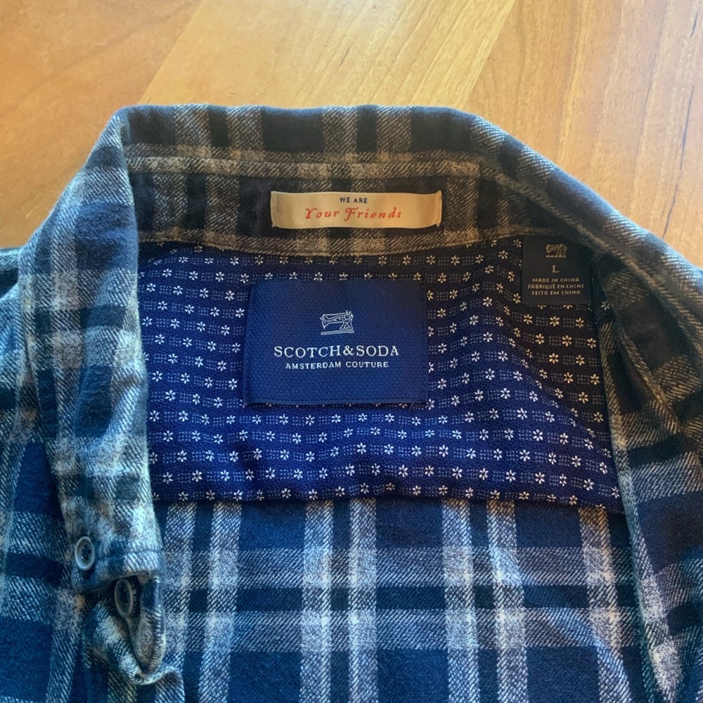 Scotch & Soda Blue Plaid Shirt